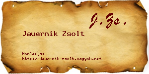 Jauernik Zsolt névjegykártya