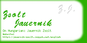 zsolt jauernik business card